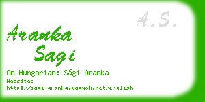 aranka sagi business card